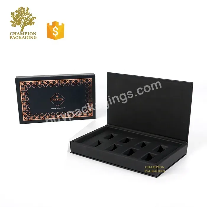Customized Logo Luxury Design Golden Foil Cosmetic Packaging Paper Gift Magnetic Box
