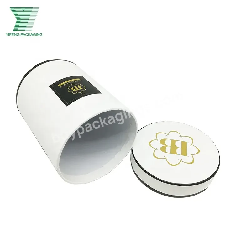 Customized Logo Paper Package Round Boxes With Lid And Ribbon Handle For Flowers Valentine Day's Gift Packaging Tube