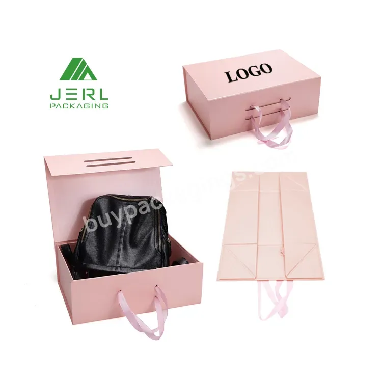 Customized Luxury Cardboard Wedding Folding Packaging Boxes Gift Box With Handle