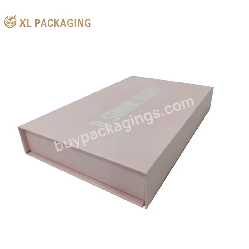 Customized Luxury Pink Book Shape Magnet Box Lipstick Skin Care Makeup Cosmetic Box With Gift