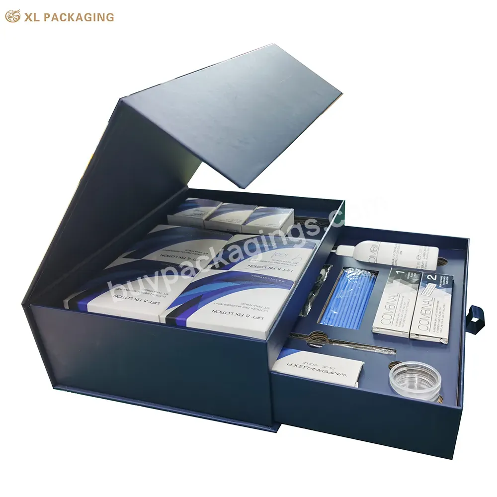 Customized Magnetic Closure Cosmetic Two Layers Box Electric Device Packaging Rigid Paper Box With Paper Tray