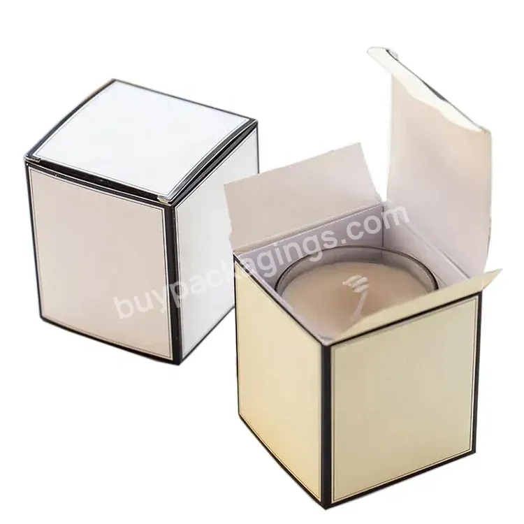 Customized Matt Fancy Art Paper Foldable White Craft Candle Gift Packaging Box For Candle Jar - Buy White Candle Box,Box For Candle Packaging,Paper Box For Candle.