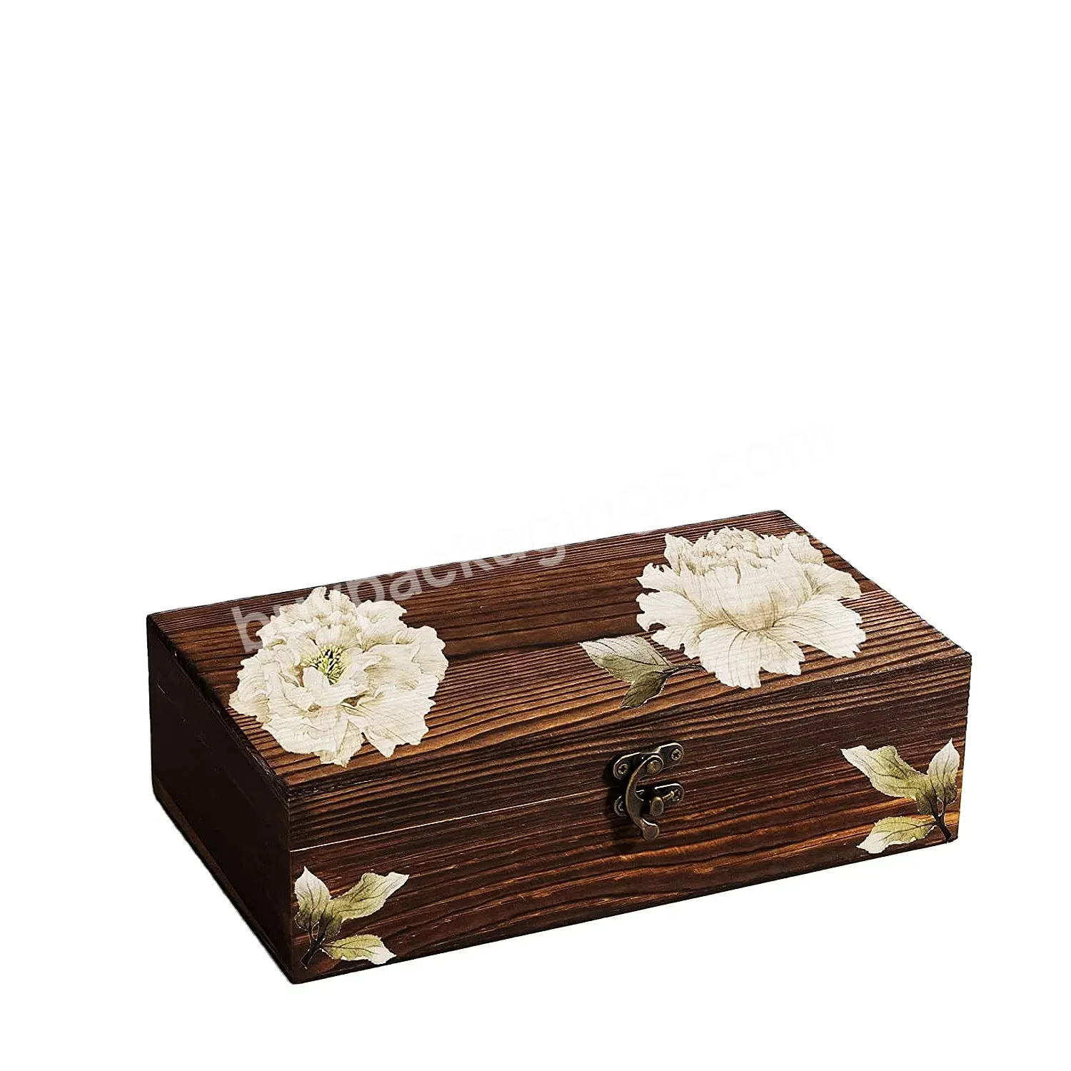 Customized Multicolor Paulownia Solid Wooden Jewelry Box For Gift Storage