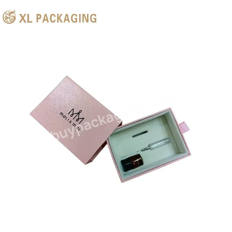 Customized Pink Ribbon Drawer Box Face Cleanser Lipstick Craft Cosmetic Pink Drawer Box With Gift