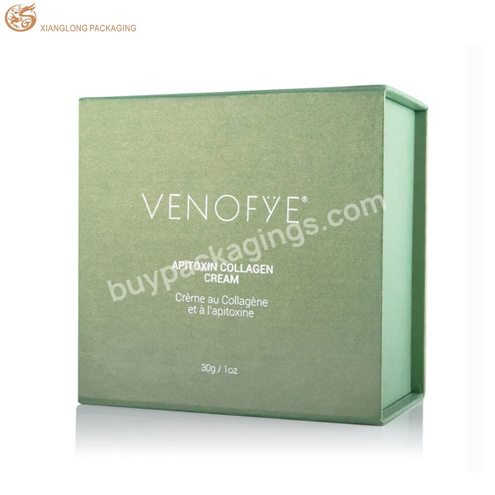 Customized Popular Design Shiny Pearl Paper Big Empty Magnet Closure Cosmetic Packaging Box For Cosmetic