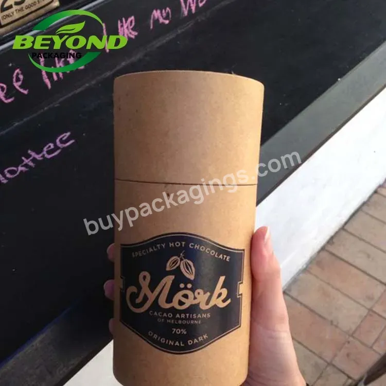 Customized Printing Logo Biodegradable Tea Box Container Cardboard Cylinders Round Gift Kraft Paper Tube