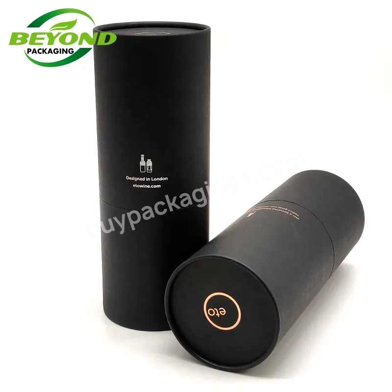 Customized Printing Logo Round Kraft Tube Paper Cylinder Packaging Box Tube Cylinder Wine Bottle Paper Tube