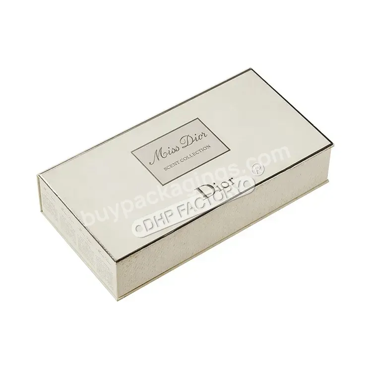 Customized Printing Paper Cardboard Cosmetic Bottle Packaging Book Shaped Magnetic Flap Custom Perfume Box