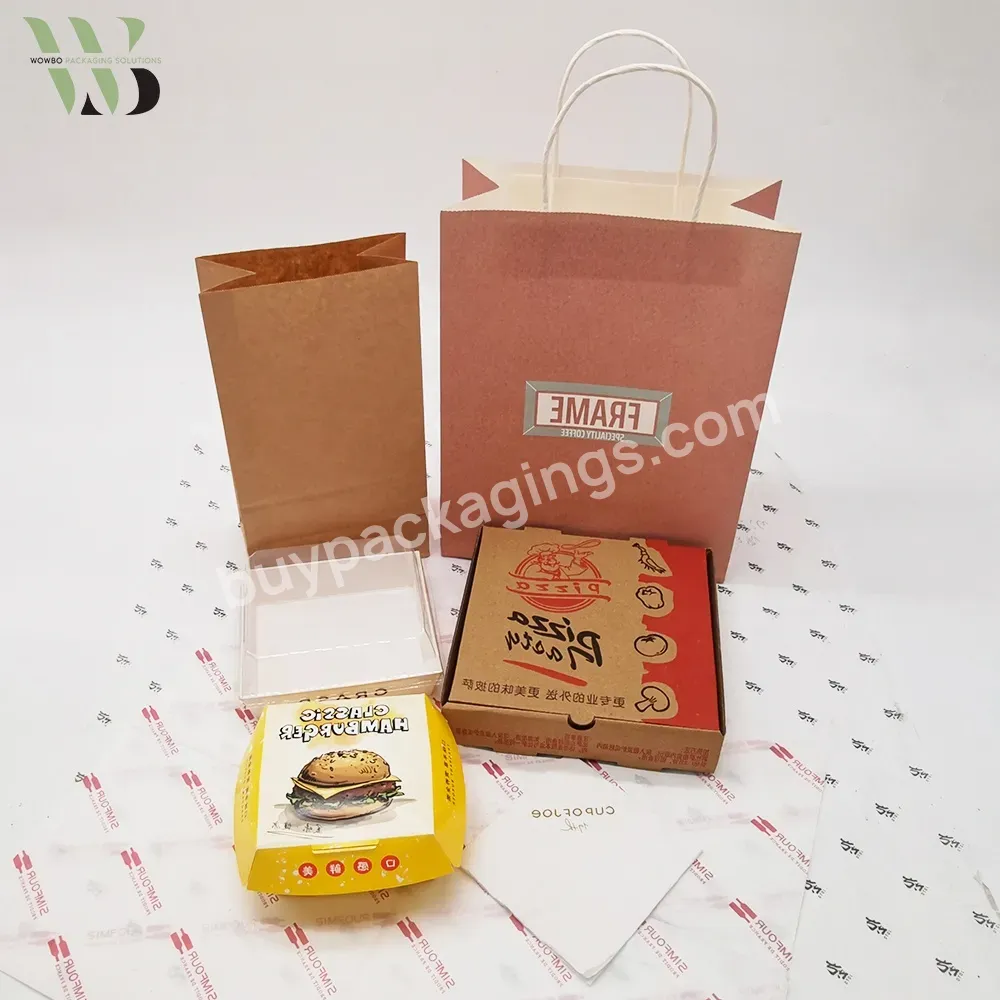 Customized Recyclable Greaseproof Food Direct Contact Kraft Paper Bag Box Tray For Takeaway Burger Hotdog Sandwich Bread Pie - Buy Custom Printing Various Surface Finishing Choices Including Hot Stamping Spot Uv Matte Hologram Foil Deboss/embossing F