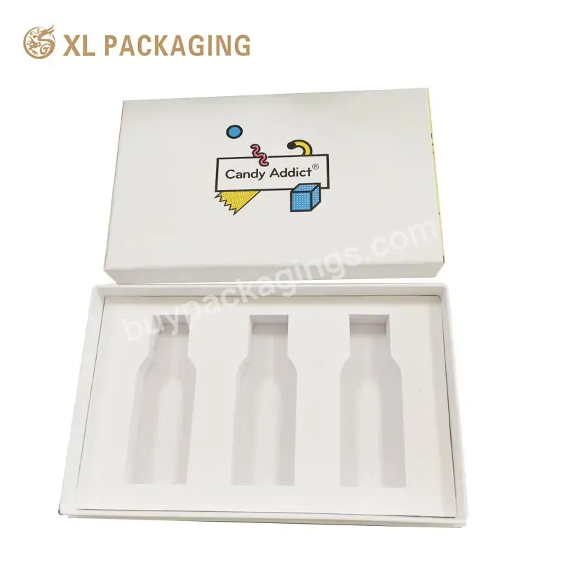 Customized Recycle 3 Perfume Fragrance Bottles Packaging Drawer Box With High Dense White Eva Insert