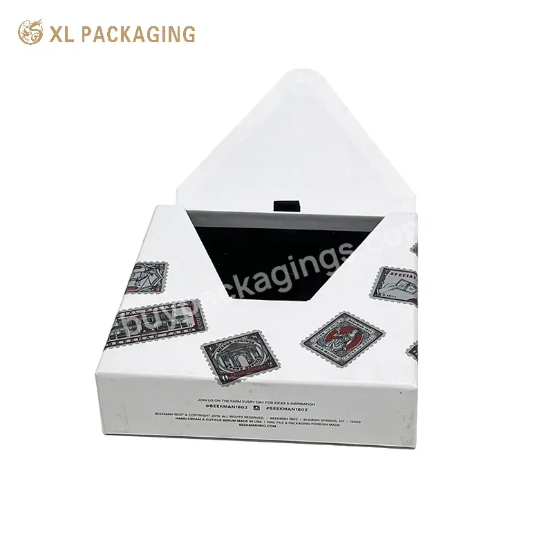 Customized Recycle Texture Paper Wrapped Envelope Box Shape Packaging With Slide Drawer Holder