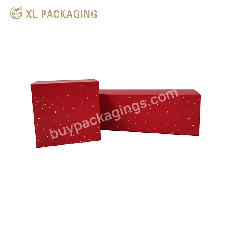 Customized Red Magnet Box Skin Care Face Cream Cosmetic Magnet Packaging Box With Logo
