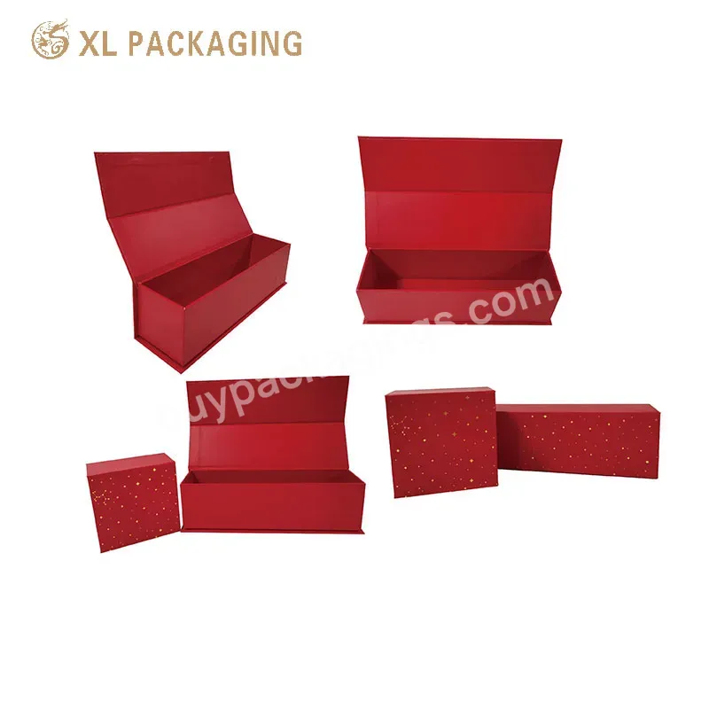 Customized Red Magnet Box Skin Care Face Cream Cosmetic Magnet Packaging Box With Logo