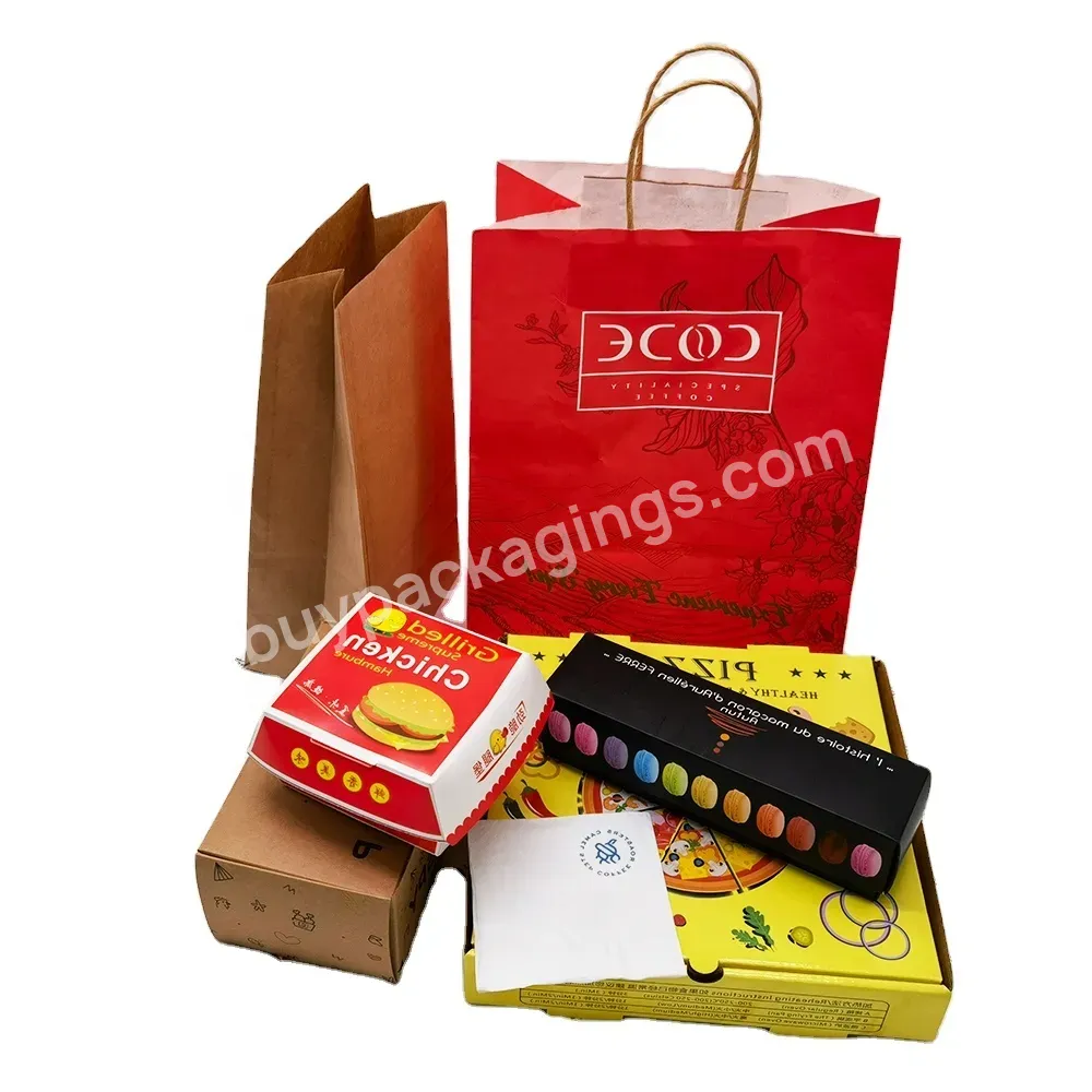 Customized Restaurantware Fast Street Food Packaging Sets With Personalized Printing Design Printed Greaseproof Food Grade Boxes
