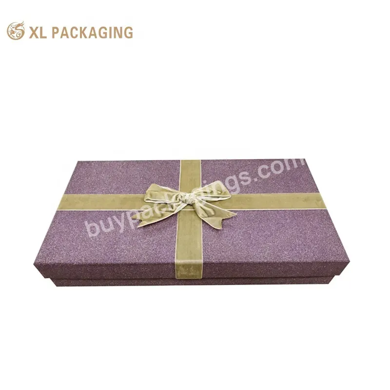 Customized Ribbon Lid And Base Box Skin Care Face Cream Cosmetic Lid And Base Packaging Box With Gift