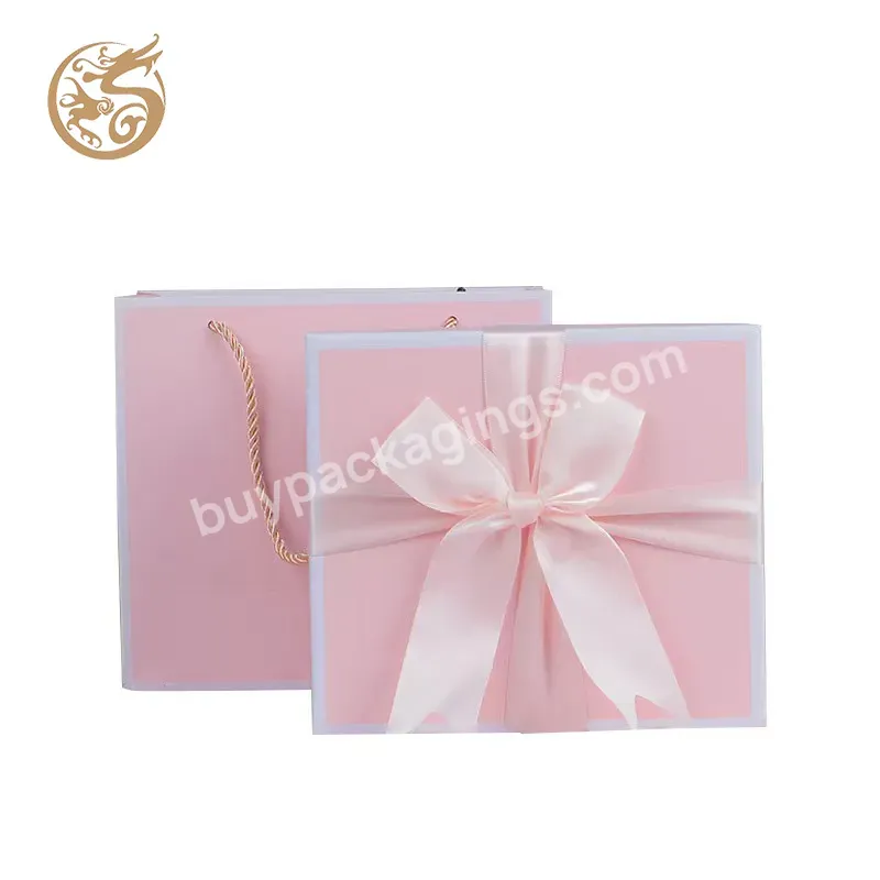 Customized Ribbon Lid And Base Gift Box Clothing Scarf Gift Ribbon Lid And Base Gift Packaging Box For Logo