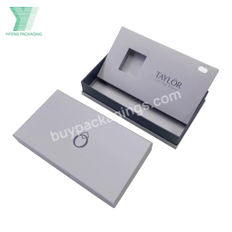 Customized Soft Touch Lamination Ring Diamond Wedding Gift Packaging Storage Boxes For Jewels