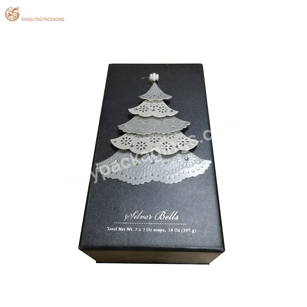 Customized Tree Shape Accessory Soap Cosmetic Packaging Box Beauty Packaging Box Hinged Box With Paper Tray