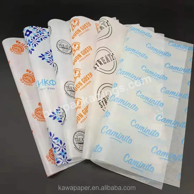 Customized Wax Paper For Food Greaseproof Hamburger Sandwich Paper For Food Packaging - Buy Hamburger Grease Proof Paper,Customized Wax Paper For Food Greaseproof Hamburger Sandwich Paper For Food Packaging,Custom Wax Paper For Food.