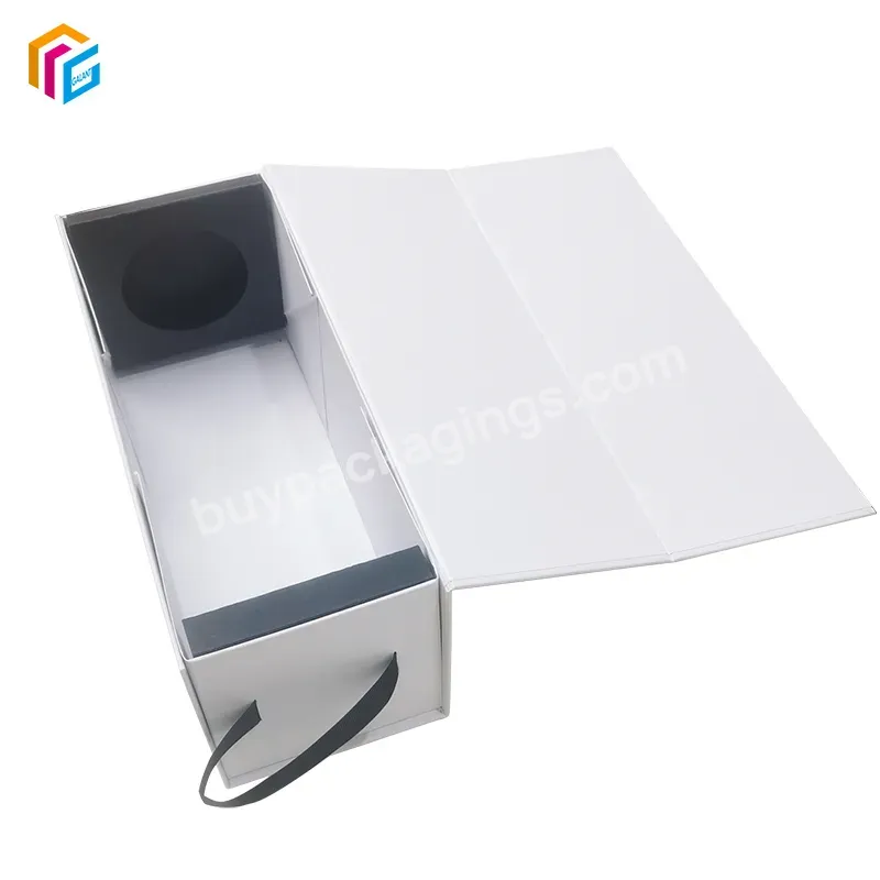 Customized White Box Magnetic Closure Packing Box Factory Manufacture Small Quantity Foldable Magnetic Gift Boxes With Foam