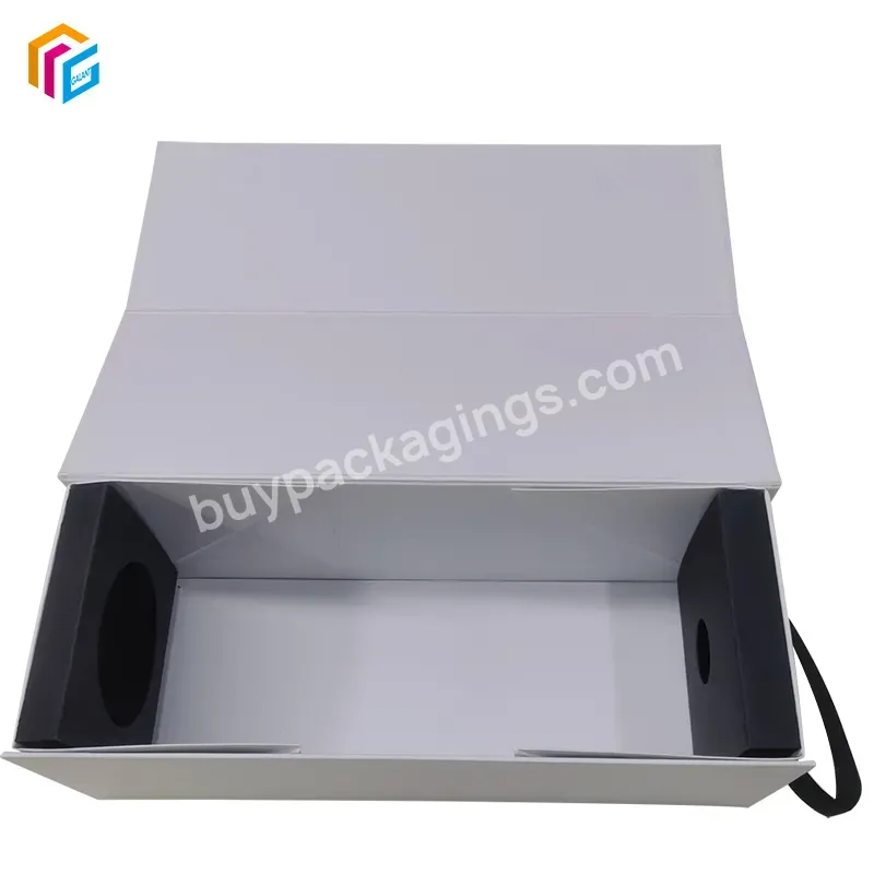 Customized White Box Magnetic Closure Packing Box Factory Manufacture Small Quantity Foldable Magnetic Gift Boxes With Foam