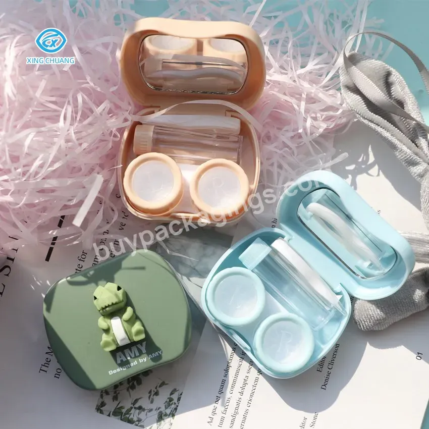 Cute Contact Lens Contact Lens Box Three-dimensional Doll Contact Lens Box Companion Care Box Advanced Sense