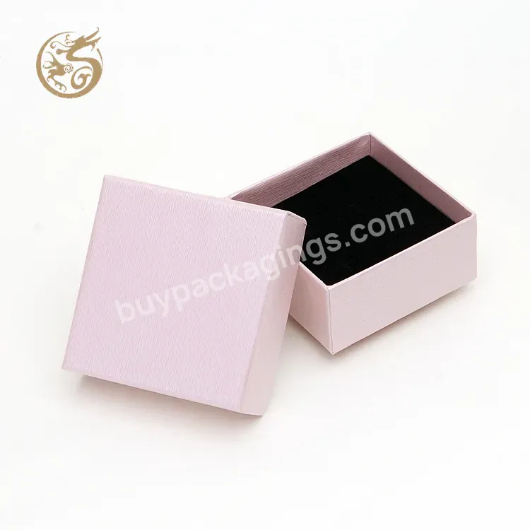 Cute Little Pink Jewelry Box Custom Logo Special Texture Paper Necklace Gift Jewelry Box Pink Jewelry Packaging Box With Tray