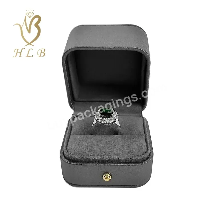 Dark Gray Portable Travel Jewelry Box Wedding Small Gift Packaging Box For Jewelry