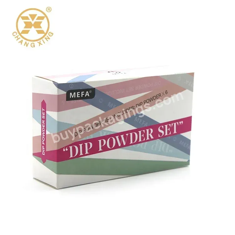 Design Printing Wholesale Dip Cosmetic Powder Set Carton Packaging Box Cajas De Carton Para