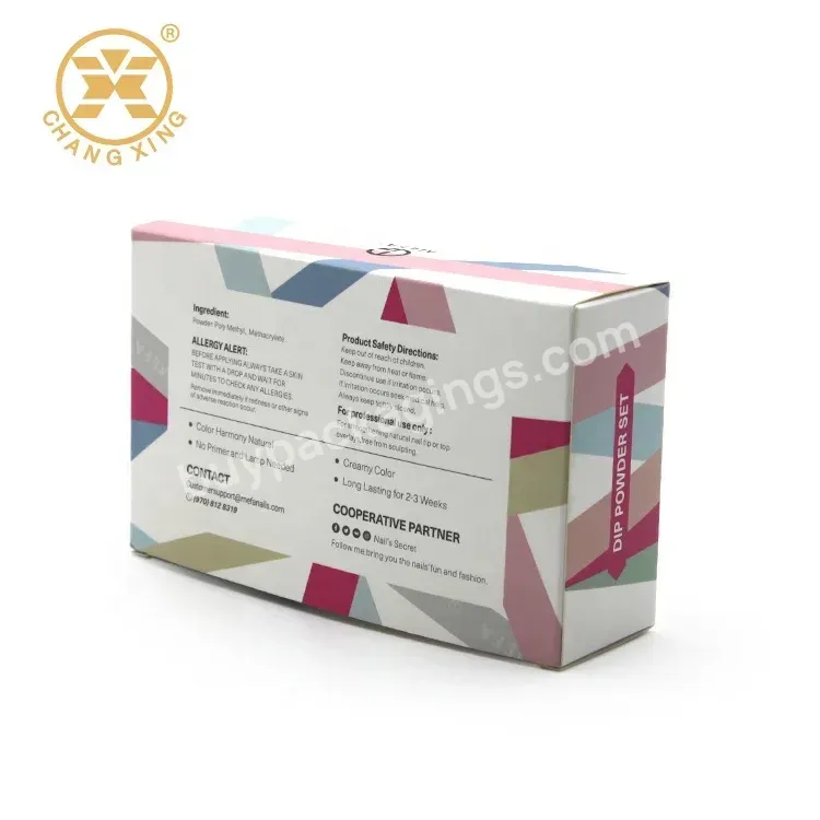 Design Printing Wholesale Dip Cosmetic Powder Set Carton Packaging Box Cajas De Carton Para