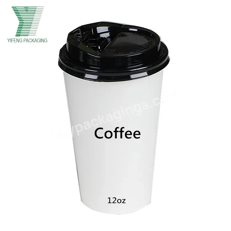 Disposable Double Wall Custom Printing 12oz Thermo Coffee Paper Cup With Lid 8 Oz 12 Oz 16 Oz Paper Cup For Beverage