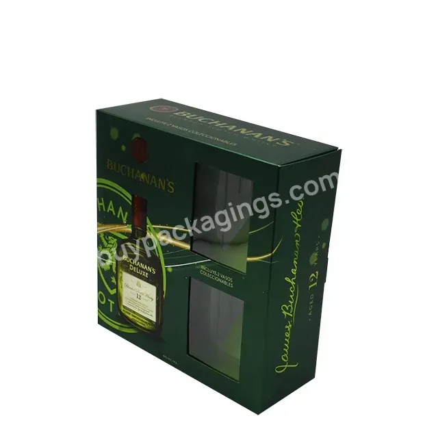 Eco Custom Premium Luxury Red Wine Gift Corrugated Box Wine Bottle Packaging Delivery Cardboard Box With Window