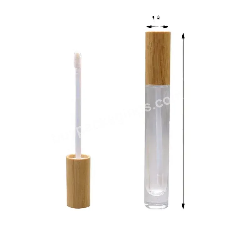 Eco Friendly 8ml Cosmetic Packaging Glass Mascara Tubes With Bamboo Brush - Buy Empty Mascara Tubes With Brush,Empty Lip Gloss Tube Container,Mascara Tube.