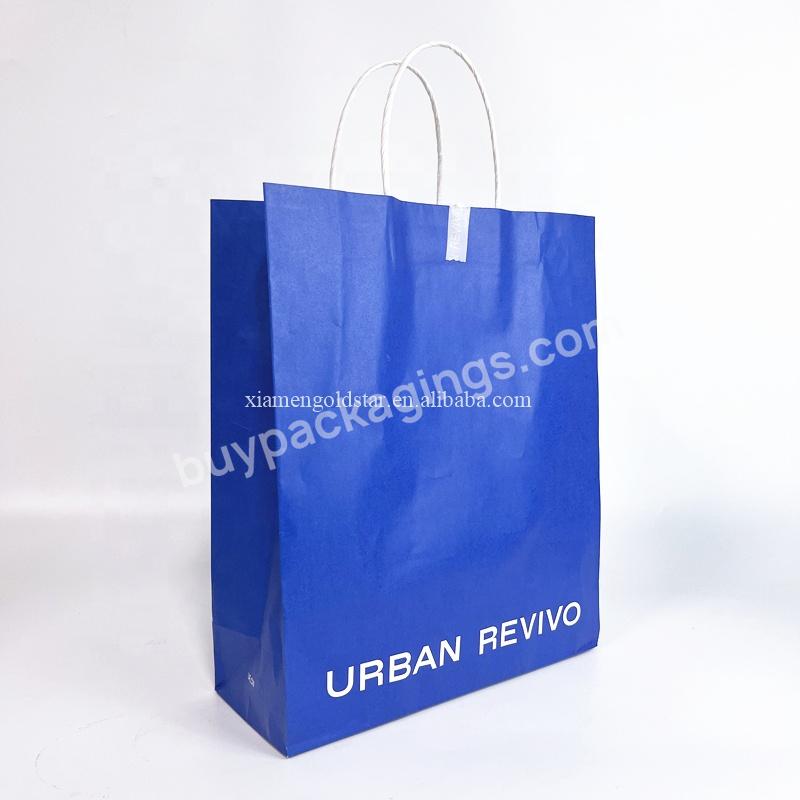 Eco-friendly Brown Kraft Christmas Bags For Gift Boutique Paper Shopping Bag Print Logo Packaging
