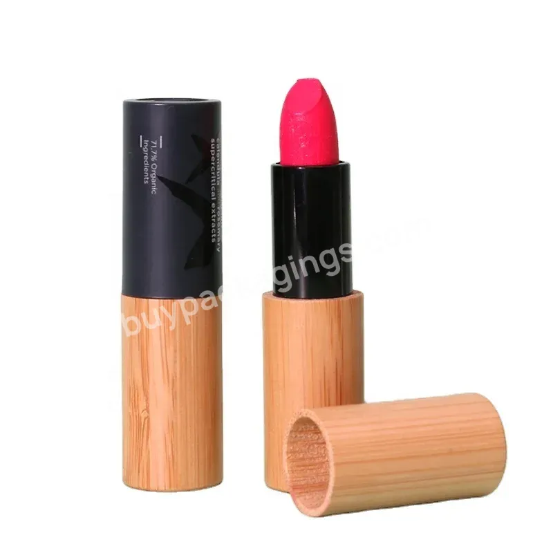 Eco Friendly Cosmetic Packaging Lipstick With Bamboo Brush - Buy Custom Lipstick Packaging,Plastic Lipstick,Lipstick Packaging Design.