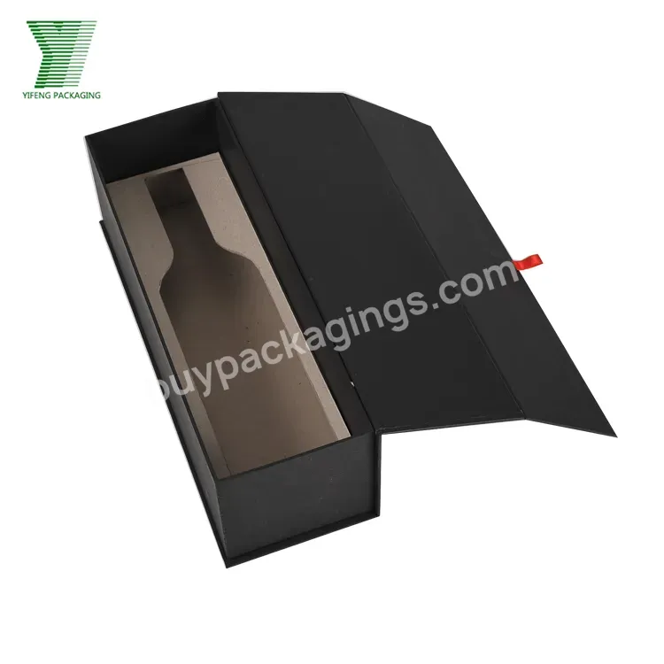 Eco-friendly Custom Luxury Gift Champagne Wine Alcohol Gift Boxes Packaging Liquor Bottle Glass Red Wine Elegant Packaging Box