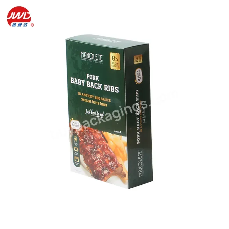 Eco Friendly Custom Matte Lamination Frozen Food Steak Pork Packaging Paper Boxes