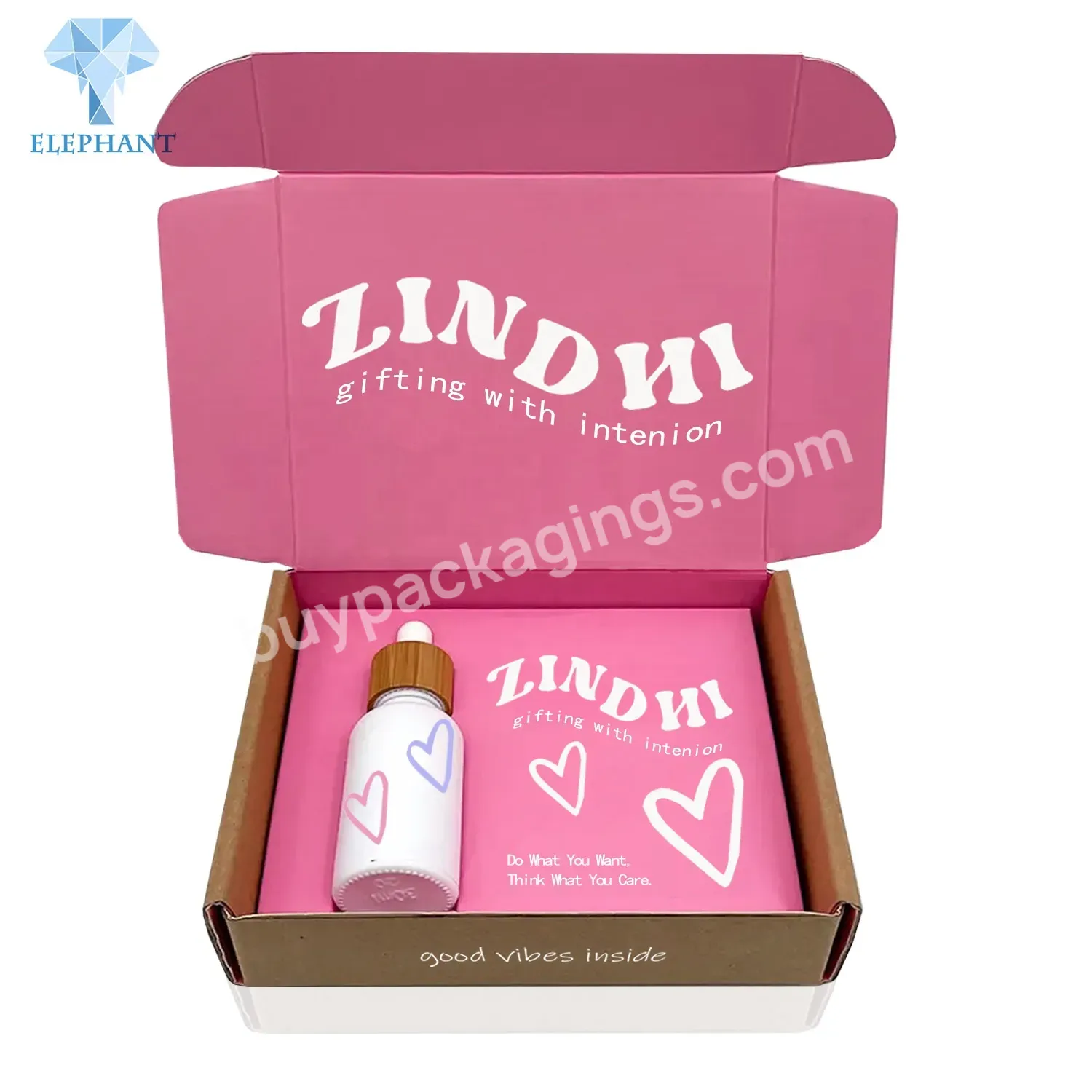 Eco Friendly Custom Pink Modern Novel Design Paper Gift Cosmetic Jar Essential Oil Skin Care Cosmetic Packaging Box