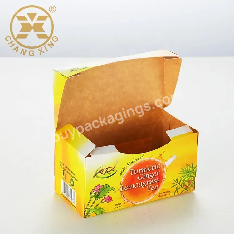 Eco Friendly Custom Tea Packing Empty Small Kraft Tea Bags Paper Packaging Box Organizer Tea Box For Sachets Teabags In A Box
