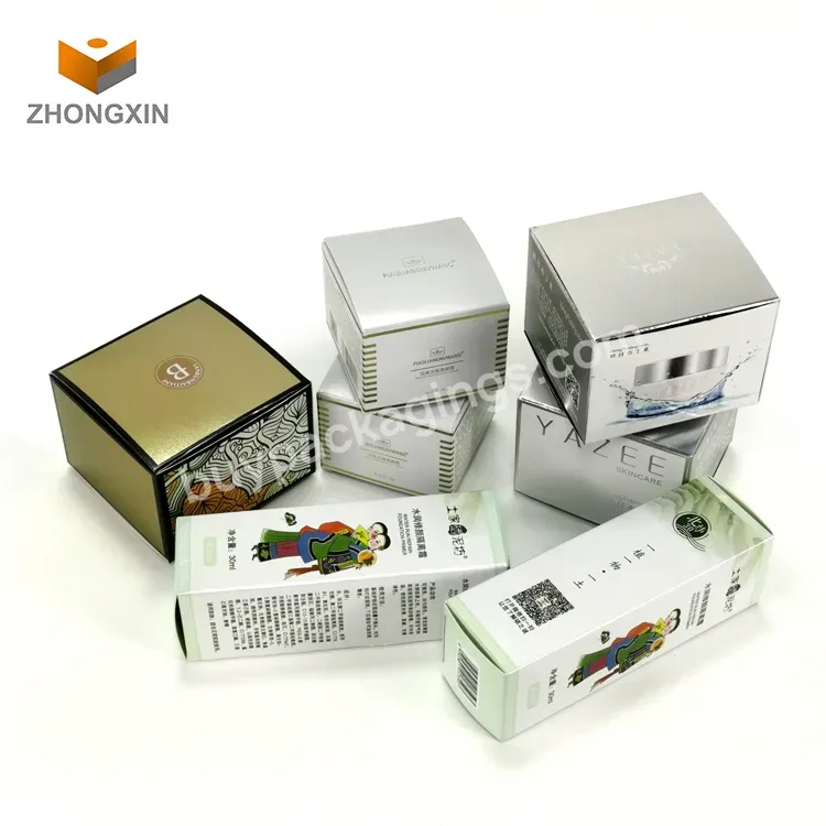 Eco Friendly Customized Logo Luxury Packaging Box Simple Style Paper Cosmetic Jar Box Packaging