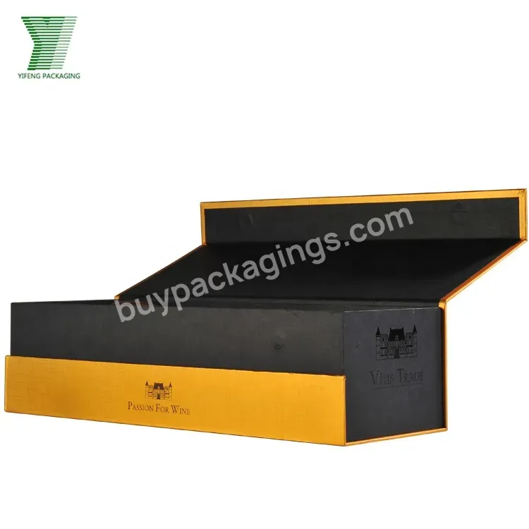 Eco-friendly High Quality Custom Wholesale Magnetic Cardboard Wine Box Wine Bottle Paper Gift Packaging Box Hot Sale