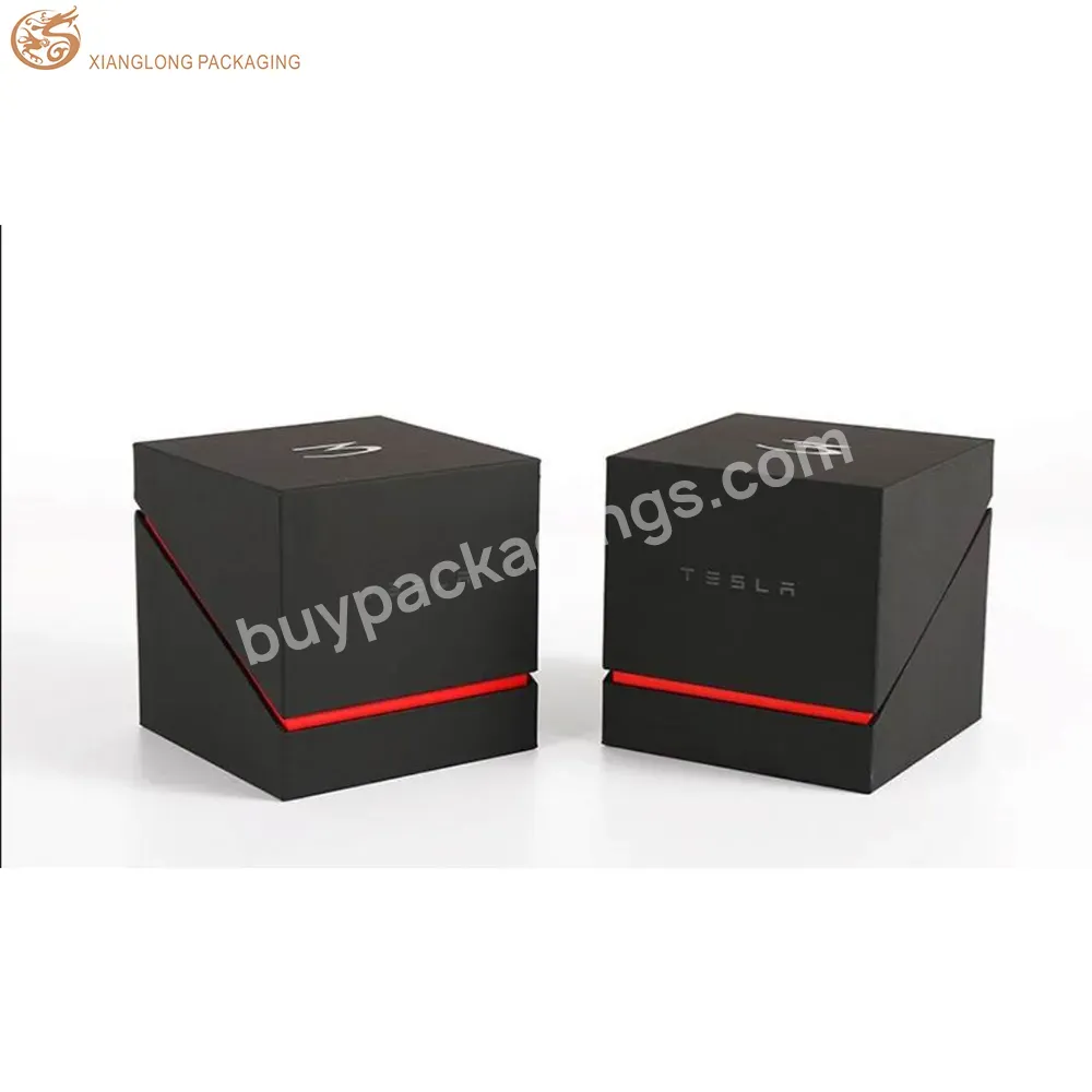 Eco-friendly High Quality Gold Foil Bevel Angle Display Luxury Candle Cup Packaging Gift Box With Foam Tray