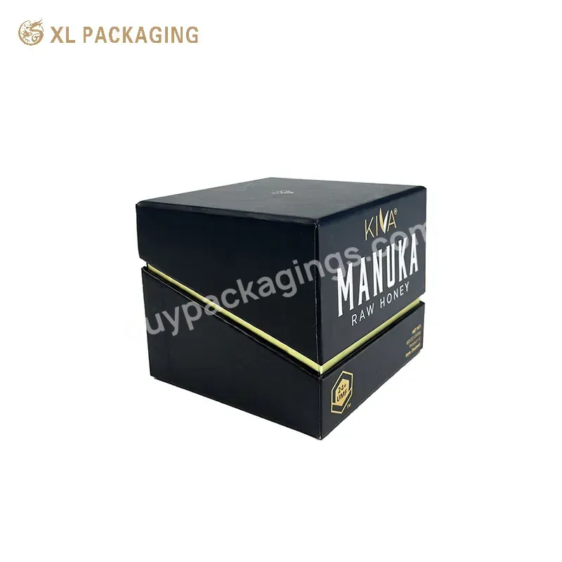 Eco-friendly High Quality Gold Foil Bevel Angle Display Luxury Candle Cup Packaging Gift Box With Foam Tray