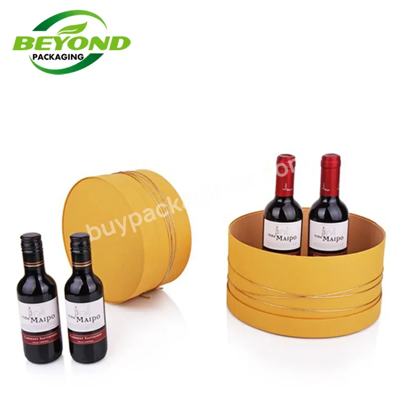 Eco-friendly Round Cardboard Whisky Wine Tube Luxury Cylinder Wine Packaging Rigid Gift Packaging Paper Tube Box For Wine