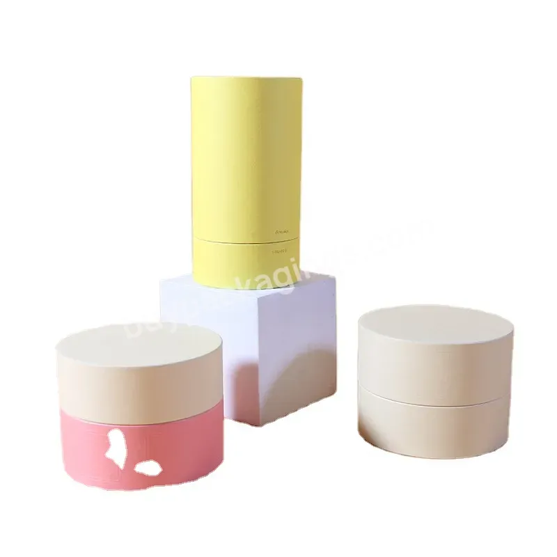 Eco Friendly Twist Up Round Black Package Squeeze Tube Cosmetic Packaging Paper Tube Kraft Tubes Cap Paper Box Can