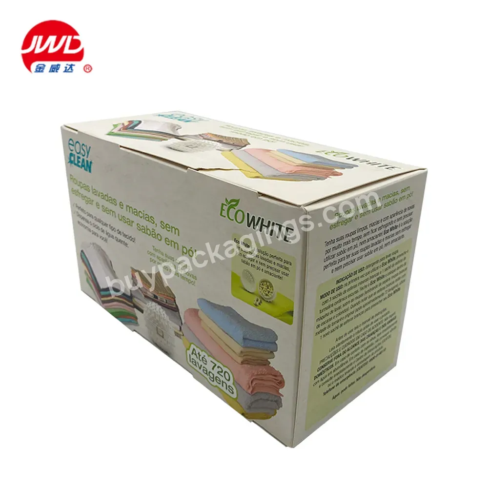 Eco Friendly White Paper Card Paper Packaging Box For Clothes Cleaning Ball