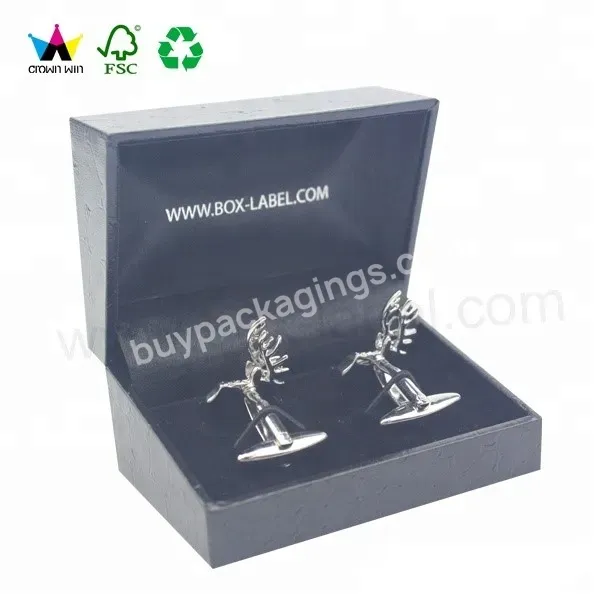 Elegant Custom Printed Handmade Luxury Cufflink Gift Box Packaging