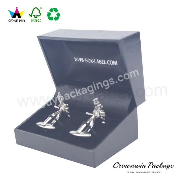 Elegant Custom Printed Handmade Luxury Cufflink Gift Box Packaging