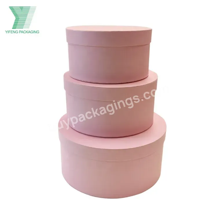 Elegant Wholesale High Quality Beautiful Shipping Packaging Hat Box,Custom Luxury Rose Delivery Round Flower Box