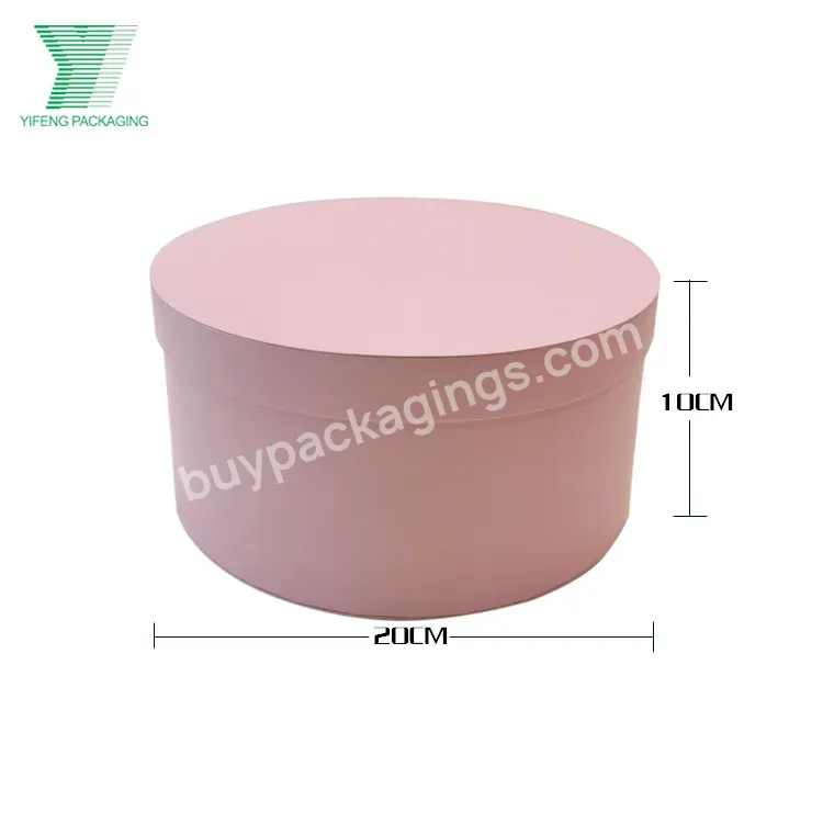 Elegant Wholesale High Quality Beautiful Shipping Packaging Hat Box,Custom Luxury Rose Delivery Round Flower Box